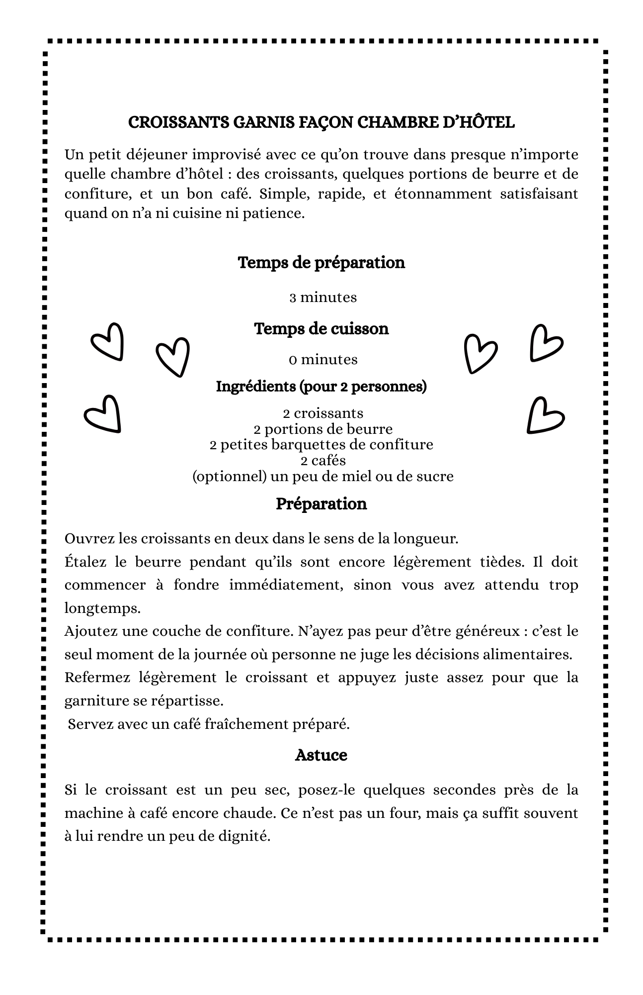 Recette du Croissants garnis